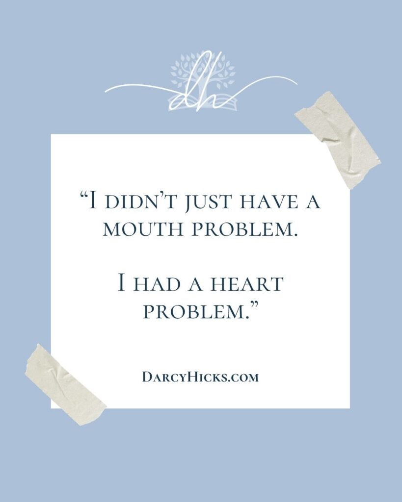 What our words reveal about our heart; Luke 6:45; Mouth problem. Heart Problem